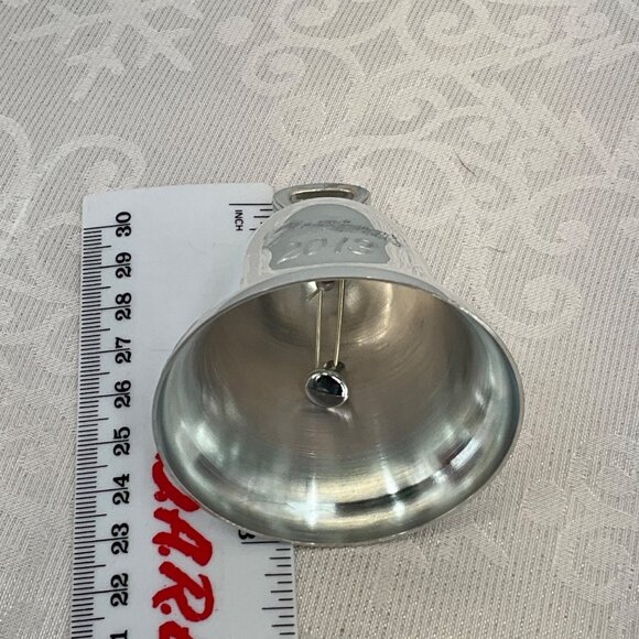 Reed & Barton 2013 Silver-Plated Christmas Bell Ornament - Picture 4 of 5